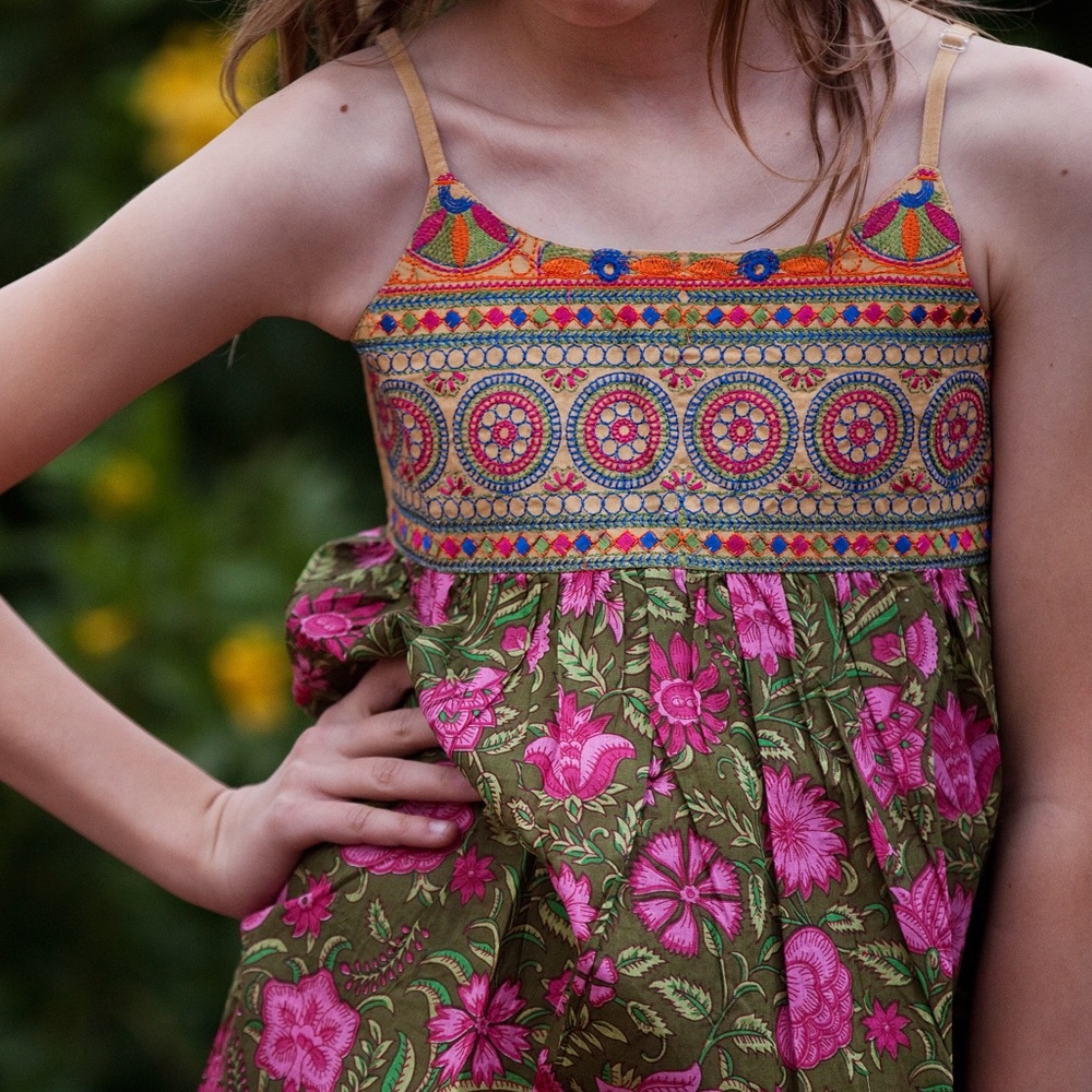 Floral Geometric Maxi Dress